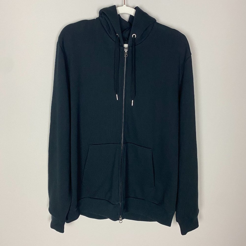 COPY - Everlane Full Zip Track Hooded Sweatshirt Hoodie Zip Up Mens Large Black